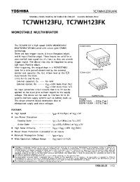 Datasheet TC7WH123FU manufacturer Toshiba